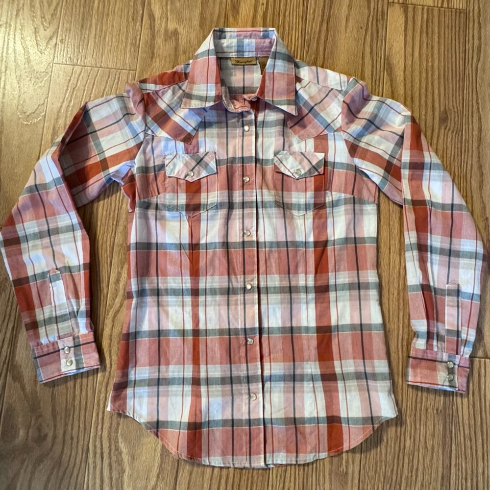 Wrangler Western Pearl Snap Plaid – XP (Extra Small Petite)